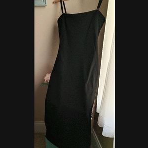 Dolce & Gabbana Black Virgin Wool Midi Dress